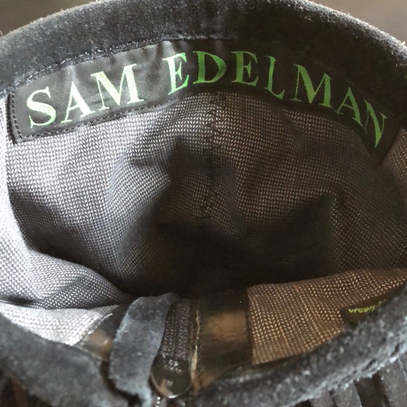 SAM EDELMAN black fringe over the knee boots sz 6 - Picture 5 of 6